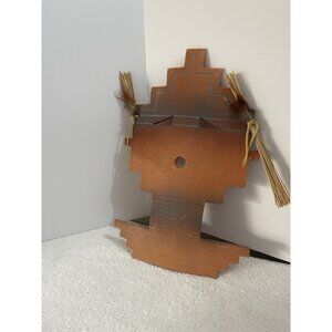 Navajo Clay Wall Mask Sculpture Signed